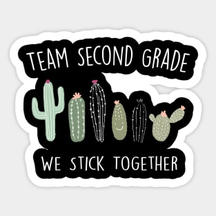 Cactus School Shirt Second Grade Sticker